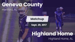 Matchup: Geneva County vs. Highland Home  2017