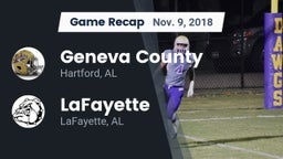 Recap: Geneva County  vs. LaFayette  2018