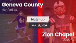 Matchup: Geneva County vs. Zion Chapel  2020