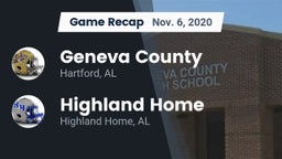 Recap: Geneva County  vs. Highland Home  2020