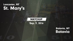 Matchup: St. Mary's vs. Batavia  2016