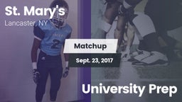 Matchup: St. Mary's vs. University Prep  2017