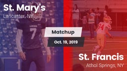 Matchup: St. Mary's vs. St. Francis  2019