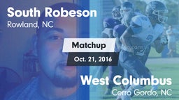 Matchup: South Robeson vs. West Columbus  2016