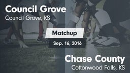 Matchup: Council Grove vs. Chase County  2016