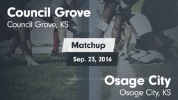 Matchup: Council Grove vs. Osage City  2016