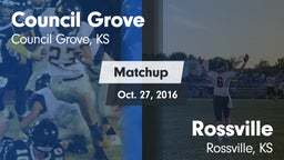 Matchup: Council Grove vs. Rossville  2016