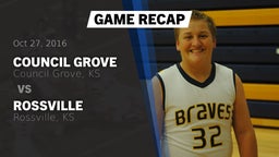 Recap: Council Grove  vs. Rossville  2016