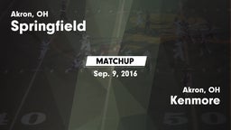 Matchup: Springfield vs. Kenmore  2016