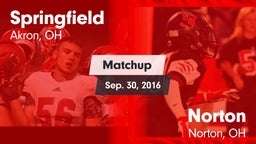 Matchup: Springfield vs. Norton  2016