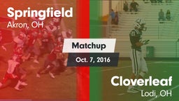 Matchup: Springfield vs. Cloverleaf  2016