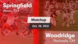 Matchup: Springfield vs. Woodridge  2016