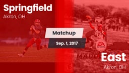 Matchup: Springfield vs. East  2017