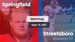 Matchup: Springfield vs. Streetsboro  2017