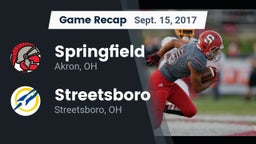 Recap: Springfield  vs. Streetsboro  2017