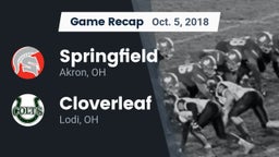 Recap: Springfield  vs. Cloverleaf  2018
