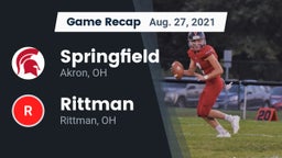 Recap: Springfield  vs. Rittman  2021