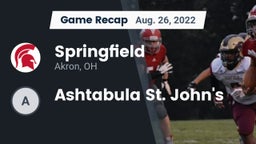 Recap: Springfield  vs. Ashtabula St. John's 2022