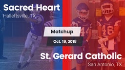 Matchup: Sacred Heart vs. St. Gerard Catholic  2018