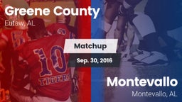 Matchup: Greene County vs. Montevallo  2016