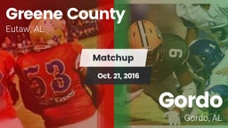 Matchup: Greene County vs. Gordo  2016