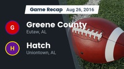 Recap: Greene County  vs. Hatch  2016