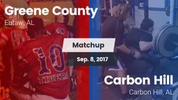 Matchup: Greene County vs. Carbon Hill  2017