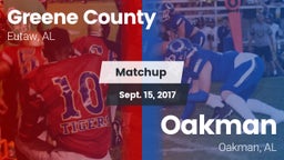 Matchup: Greene County vs. Oakman  2017