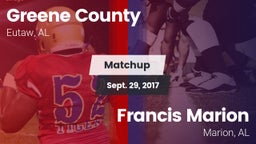 Matchup: Greene County vs. Francis Marion  2017