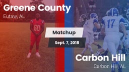 Matchup: Greene County vs. Carbon Hill  2018