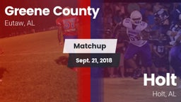 Matchup: Greene County vs. Holt  2018