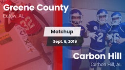 Matchup: Greene County vs. Carbon Hill  2019