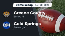 Recap: Greene County  vs. Cold Springs  2023