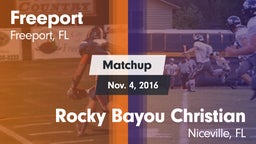 Matchup: Freeport vs. Rocky Bayou Christian  2016