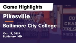 Pikesville  vs Baltimore City College  Game Highlights - Oct. 19, 2019