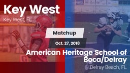 Matchup: Key West vs. American Heritage School of Boca/Delray 2018