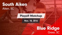 Matchup: South Aiken vs. Blue Ridge  2016