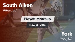 Matchup: South Aiken vs. York  2016