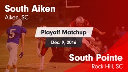 Matchup: South Aiken vs. South Pointe  2016