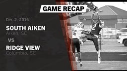 Recap: South Aiken  vs. Ridge View  2016