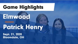 Elmwood  vs Patrick Henry  Game Highlights - Sept. 21, 2020