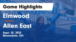 Elmwood  vs Allen East  Game Highlights - Sept. 25, 2023