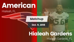 Matchup: American vs. Hialeah Gardens  2018