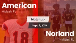 Matchup: American vs. Norland  2019