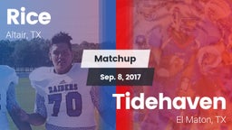 Matchup: Rice vs. Tidehaven  2017