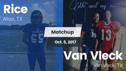 Matchup: Rice vs. Van Vleck  2017