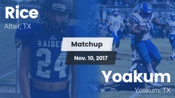 Matchup: Rice vs. Yoakum  2017