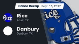 Recap: Rice  vs. Danbury  2017