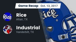 Recap: Rice  vs. Industrial  2017
