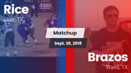 Matchup: Rice vs. Brazos  2018